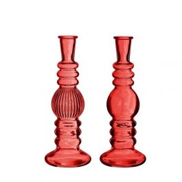 Kaarshouder Florance Rood H: 23 x Ø8,5 cm (6 stuks) [IFS-29907]
