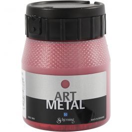 Hobbyverf Metallic, Lava rood(5112), 250 ml/ 1 fles [HOB-30715]
