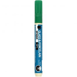 Glas- en porseleinstift, lijndikte 2-4 mm, dekkend, groen, 1 stuk [HOB-31330]