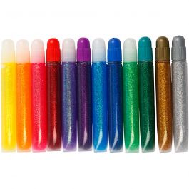 Glitterlijm, 12x10 ml/ 1 doos [HOB-31800]