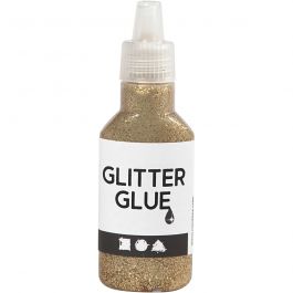 Glitterlijm, goud, 25 ml/ 1 fles [HOB-318210]