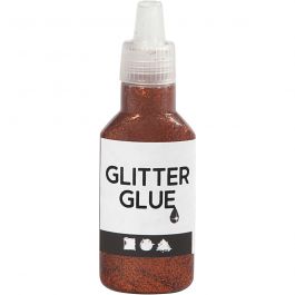 Glitterlijm, oranje, 25 ml/ 1 fles [HOB-318230]