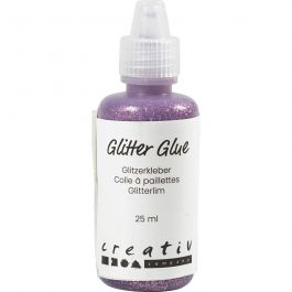 Glitterlijm, paars, 25 ml/ 1 fles [HOB-318270]
