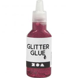 Glitterlijm, roze, 25 ml/ 1 fles [HOB-318280]