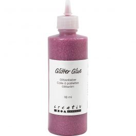 Glitterlijm, roze, 118 ml/ 1 fles [HOB-31829]