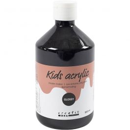 Acrylverf Glossy, zwart, 500 ml/ 1 fles [HOB-32004]