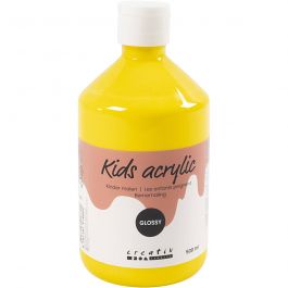 Acrylverf Glossy, primair geel, 500 ml/ 1 fles [HOB-32006]