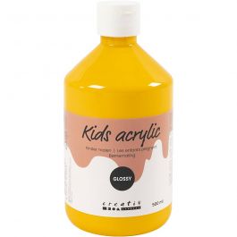 Acrylverf Glossy, geel, 500 ml/ 1 fles [HOB-32012]