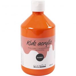 Acrylverf Glossy, oranje, 500 ml/ 1 fles [HOB-32014]