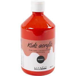 Acrylverf Glossy, rood, 500 ml/ 1 fles [HOB-32016]