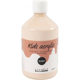 Acrylverf Glossy, licht beige, 500 ml/ 1 fles [HOB-32018]