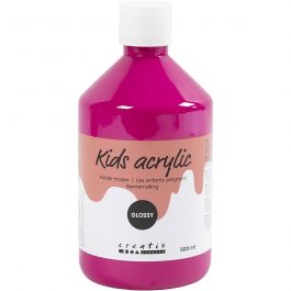 Acrylverf Glossy, roze, 500 ml/ 1 fles [HOB-32020]