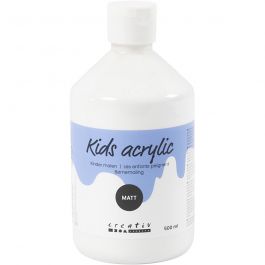 Acrylverf Mat, wit, 500 ml/ 1 fles [HOB-32102]