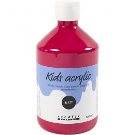 Acrylverf Mat, primair rood, 500 ml/ 1 fles [HOB-32110]