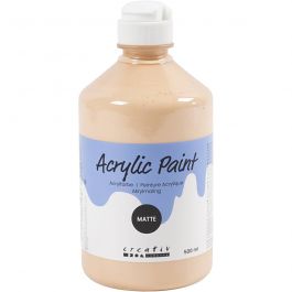 Acrylverf Mat, licht beige, 500 ml/ 1 fles [HOB-32118]
