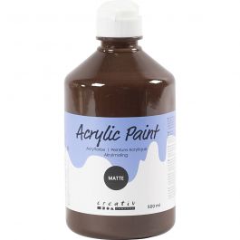 Acrylverf Mat, bruin, 500 ml/ 1 fles [HOB-32130]