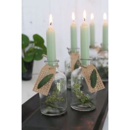 Kaars taps toelopend Groen 11cm hoog (set van 7 stuks) [IFS-32165]