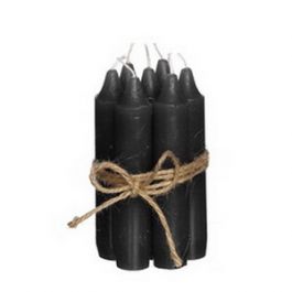Kaars taps toelopend Zwart 11cm hoog (set van 7 stuks) [IFS-32168]