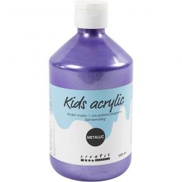 Acrylverf Metallic, metallic, violet, 500 ml/ 1 fles [HOB-32218]