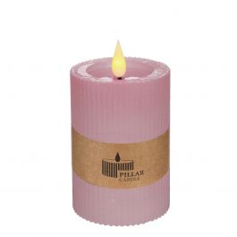 LED Pillar kaars Ø7 h. 10 cm roze (1 st) [IFS-32624]
