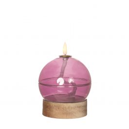 Led olielamp h13,5 Ø10 cm roze (1 st) [IFS-32801]