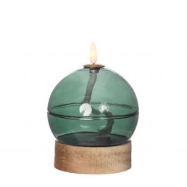 Led olielamp h16,5 Ø12 cm donkergroen (1 st) [IFS-32819]