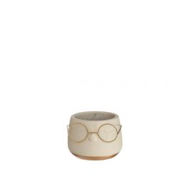 Pot met Brill goud Ø8,5 h: 6,5 cm (6 stuks) [IFS-33096]
