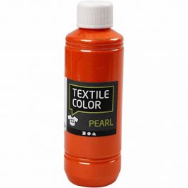 Textielkleur, parelmoer, oranje, 250 ml/ 1 fles [HOB-33710]