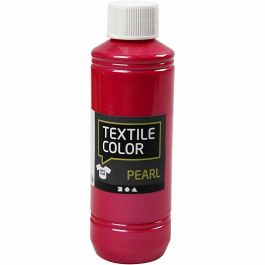 Textielkleur, parelmoer, roze, 250 ml/ 1 fles [HOB-33716]