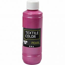 Textielkleur, parelmoer, cyclaam, 250 ml/ 1 fles [HOB-33717]