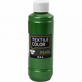 Textielkleur, parelmoer, brilliant groen, 250 ml/ 1 fles [HOB-33726]
