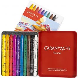CARAN D’ACHE Neocolor I, L: 10 cm, dikte 8,5 mm, diverse kleuren, 10 stuk/ 1 doos [HOB-34010]