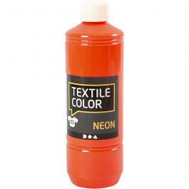 Textielkleur, neon oranje, 500 ml/ 1 fles [HOB-34213]
