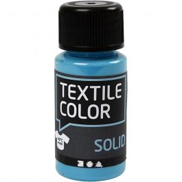 Textielkleur, dekkend, turquoiseblauw, 50 ml/ 1 fles [HOB-34221]