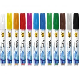 SOLO GOYA Aqua Paint Marker Display, diverse kleuren, 12 stuk/ 1 doos [HOB-34321]