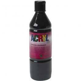 Acryl Verf, zwart, 500 ml/ 1 fles [HOB-636084]