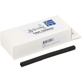 Houtskool sticks, L: 15 cm, afm 10x10 mm, 18 stuk/ 1 doos [HOB-34467]