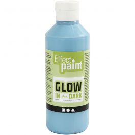 Glow in the Dark, fluorescerende lichtblauw, 250 ml/ 1 fles [HOB-34930]