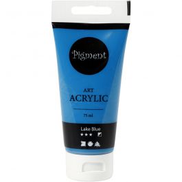 Acryl Verf, semi-glanzend, semi-dekkend, lake blue, 75 ml/ 1 fles [HOB-35150]