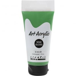 Acryl Verf, semi-glanzend, semi-dekkend, crome green, 75 ml/ 1 fles [HOB-35152]