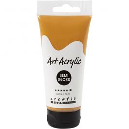 Acryl Verf, semi-glanzend, dekkend, ochre, 75 ml/ 1 fles [HOB-35154]