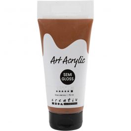 Acryl Verf, semi-glanzend, dekkend, raw sienna, 75 ml/ 1 fles [HOB-35155]