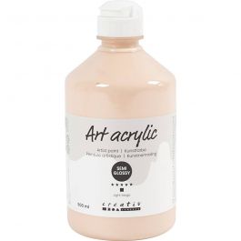 Acryl Verf, semi-glanzend, dekkend, licht beige, 500 ml/ 1 fles [HOB-35405]