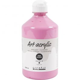 Acryl Verf, semi-glanzend, dekkend, dusty rose, 500 ml/ 1 fles [HOB-35416]