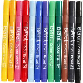 Berol Stift, d 10 mm, lijndikte 1-1,7 mm, diverse kleuren, 12 stuk/ 1 doos [HOB-37270]
