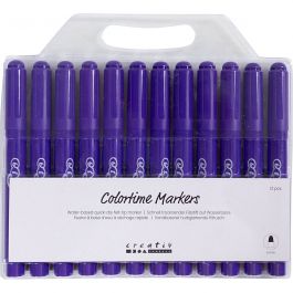 Colortime stiften, lijndikte 5 mm, paars, 12 stuk/ 1 doos [HOB-37332]