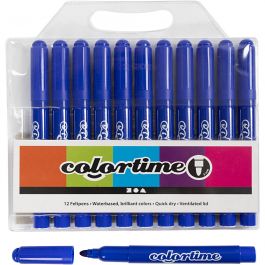 Colortime stiften, lijndikte 5 mm, blauw, 12stuk/ 1 doos [HOB-37333]