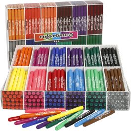 Colortime stiften, lijndikte 5 mm, diverse kleuren, 576 stuk/ 1 doos [HOB-37347]