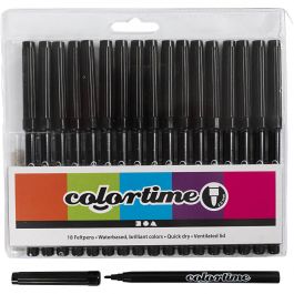 Colortime stiften, lijndikte 2 mm, zwart, 18 stuk/ 1 doos [HOB-373561]