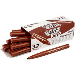 BIC Visa Color Kleurstiften, lijndikte 3 mm, midden bruin, 12 stuk/ 1 doos [HOB-37407]
